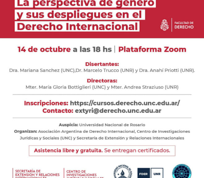 Seminario: La perspectiva de género y sus despliegues en el Derecho Internacional