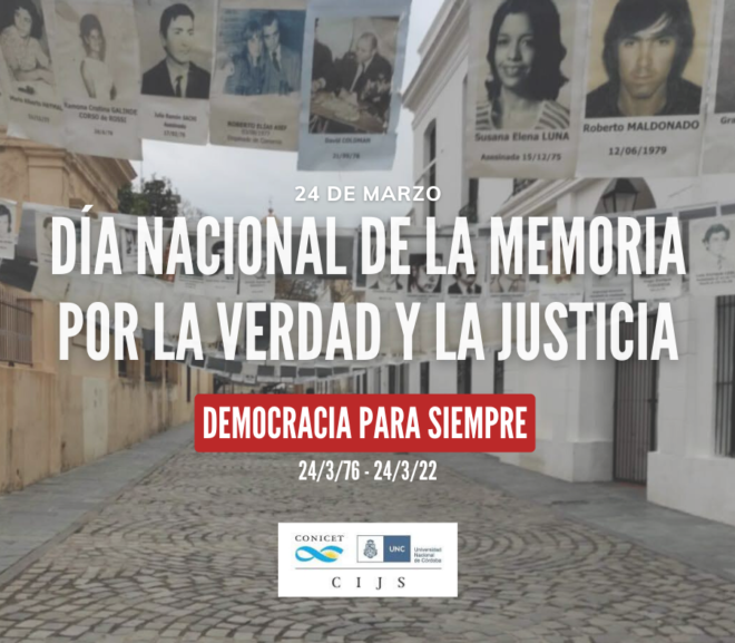 24/3 – Dia Nacional de la Memoria por la Verdad y la Justicia